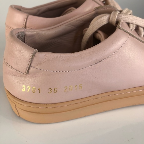 𝅺woman by Common Projects Low Top Ballerina Pink Leather Sneakers size 7 - Picture 4 of 5